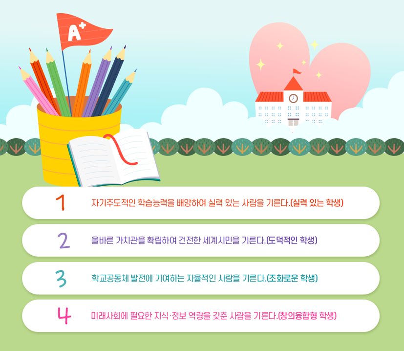 대평중학교 교육목표 이미지